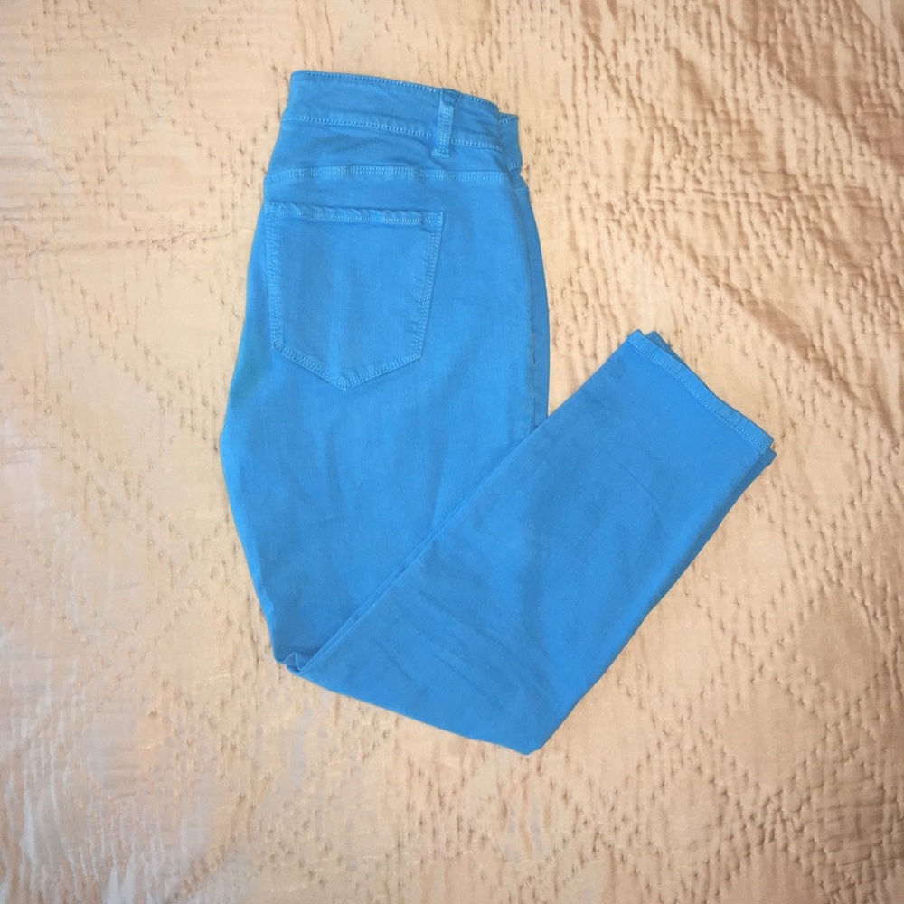 Ann Taylor Electric Blue Cropped Jeans